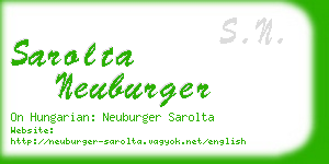 sarolta neuburger business card